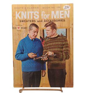 Knits For Men Sweaters & Accessories Coats & Clarks Book No. 134 Featuring Red
